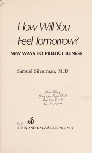 Cover for How will you feel tomorrow?