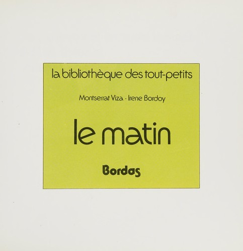 Cover for Le Matin