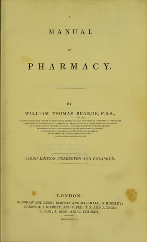 Cover for A manual of pharmacy.