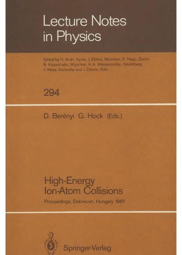 Cover for High-energy ion-atom collisions