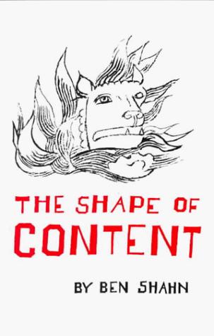Cover for The Shape of Content (The Charles Eliot Norton Lectures)