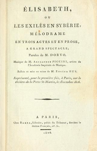 Cover for Elisabeth