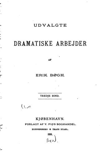 Cover for Udvalgte dramatiske arbejder