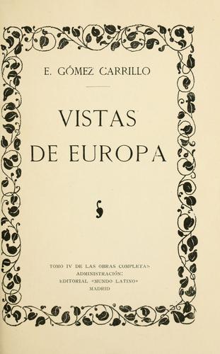 Cover for Vistas de Europa ...