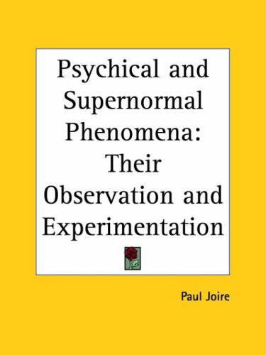 Cover for Psychical and Supernormal Phenomena