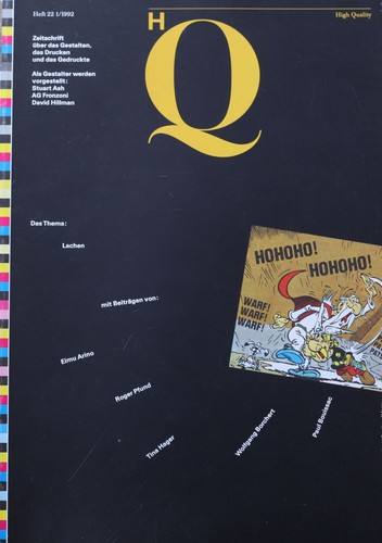 Cover for High Quality Zeitschrift über das Gestalten, das Drucken und das Gedruckte, Heft 22