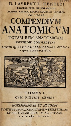 Cover for Compendium anatomicum totam rem anatomicam brevissime complectens