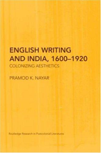 Cover for English Writing and India, 1600-1920