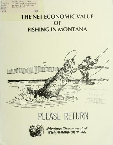 Cover for net economic value of fishing in Montana