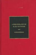 Cover for A bibliography of Eliza Haywood