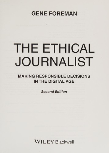 Cover for The ethical journalist
