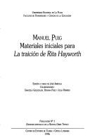 Cover for Manuel Puig