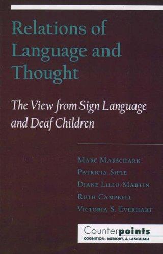 Cover for Relations of language and thought
