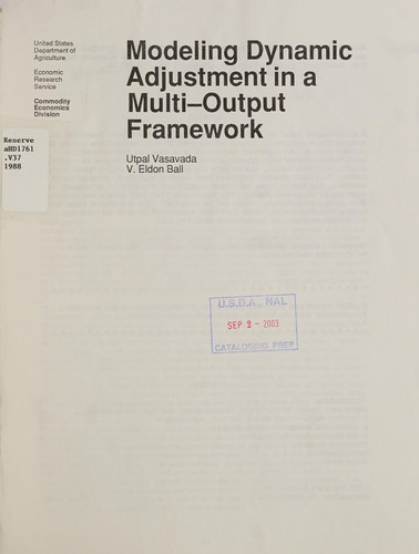 Cover for Modeling dynamic adjustment in a multi-output framework