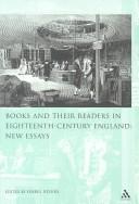 Cover for Books and Their Readers in Eighteenth-Century England: New Essays