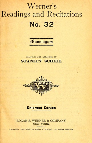 Cover for Monologues