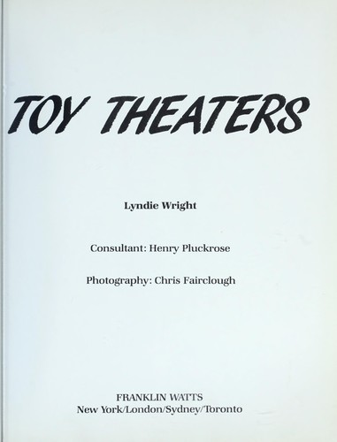 Cover for Toy Theaters (Fresh Start)