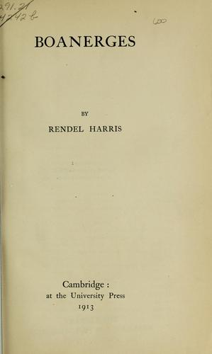 Cover for Boanerges