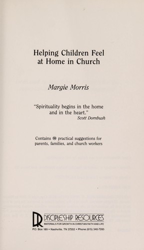 Cover for Helping Children Feel at Home in Church