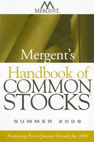 Cover for Mergent's Handbook of Common Stocks Summer 2006