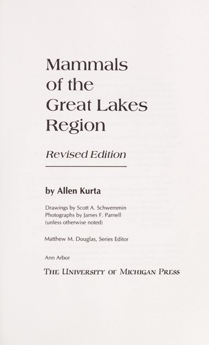 Cover for Mammals of the Great Lakes region