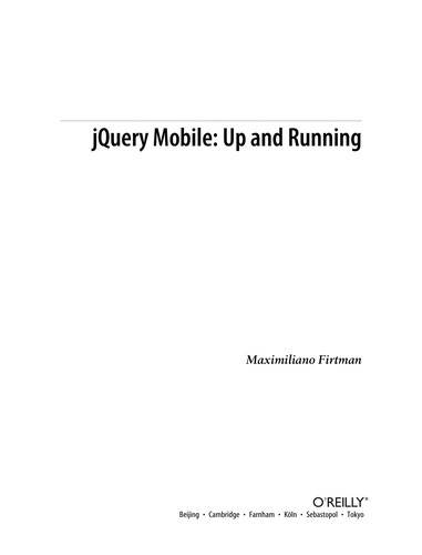 Cover for jQuery Mobile