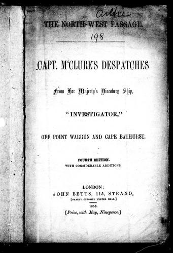 Cover for The North-West Passage