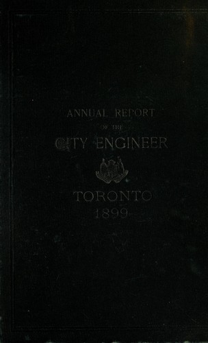 Cover for Report of the city engineer