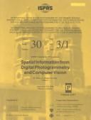 Cover for Spatial information from digital photogrammetry and computer vision
