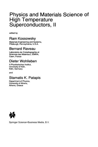 Cover for Physics and Materials Science of High Temperature Superconductors, II