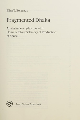 Cover for Fragmented Dhaka