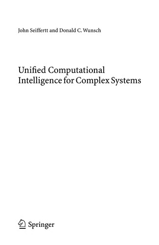 Cover for Unified computational intelligence for complex systems