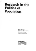 Cover for Research in the politics of population.