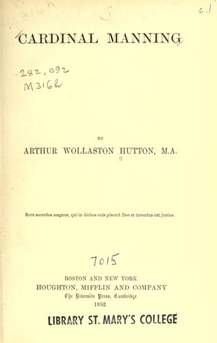 Cover for Cardinal Manning