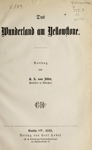 Cover for Das Wunderland am Yellowstone