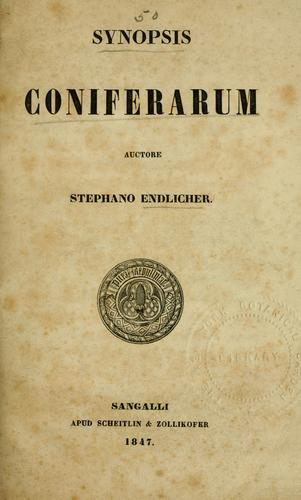 Cover for Synopsis coniferarum