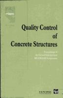 Cover for Quality control of concrete structures
