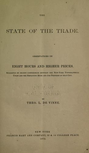 Cover for The state of the trade.