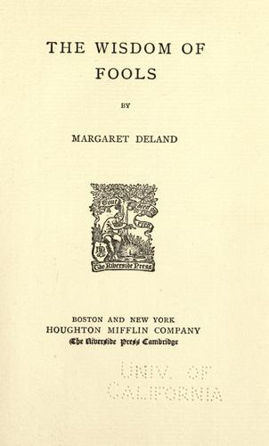 Cover for The wisdom of fools