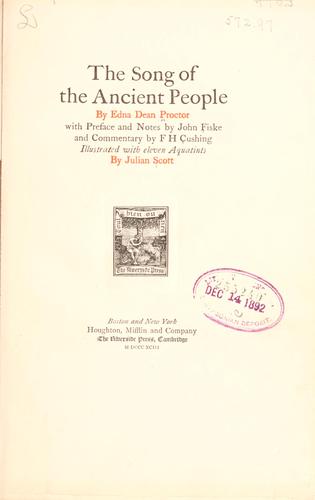 Cover for The song of the ancient people