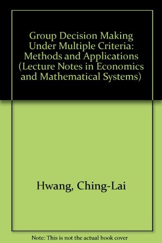 Cover for Group decision making under multiple criteria