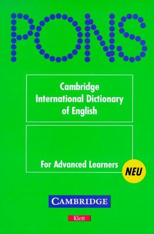 Cover for PONS Wörterbuch, Cambridge International Dictionary of English