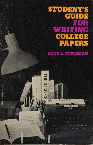 Cover for Student's Guide for Writing College Papers