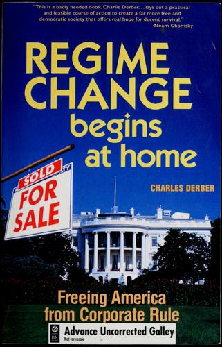 Cover for Regime change begins at home