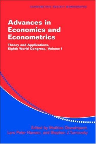 Cover for Advances in Economics and Econometrics