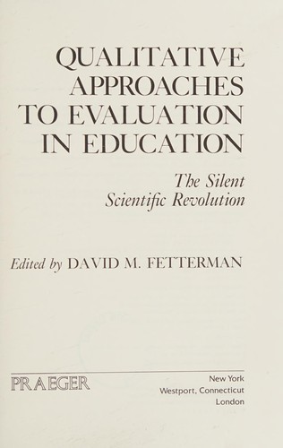 Cover for Qualitative approaches to evaluation in education