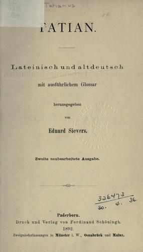 Cover for Tatian
