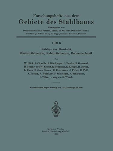 Cover for Beiträge zur Baustatik, Elastizitätstheorie, Stabilitätstheorie, Bodenmechanik