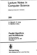 Cover for Parallel algorithms and architectures