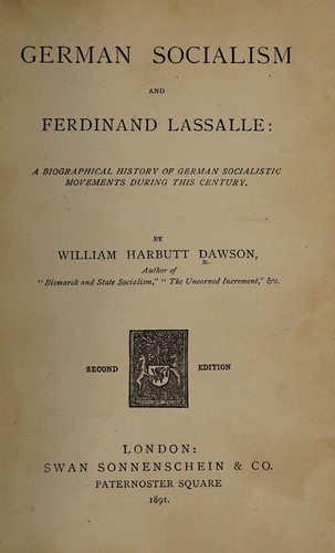 Cover for German socialism and Ferdinand Lassalle